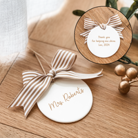 Luxe Christmas Ceramic Decoration + Gift Box - Circle - Double Sided