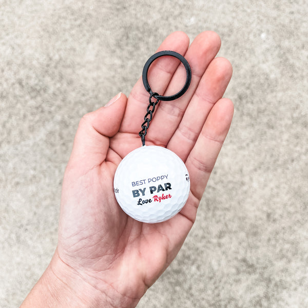 Personalised Golf Ball Keyring - Photo