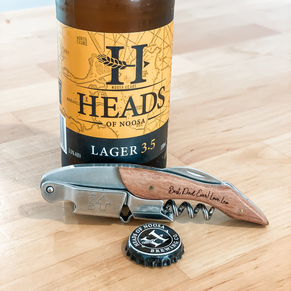 Personalised Bottle Opener and Corkscrew