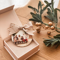 Luxe Christmas Ceramic Decoration + Gift Box - Photo Circle