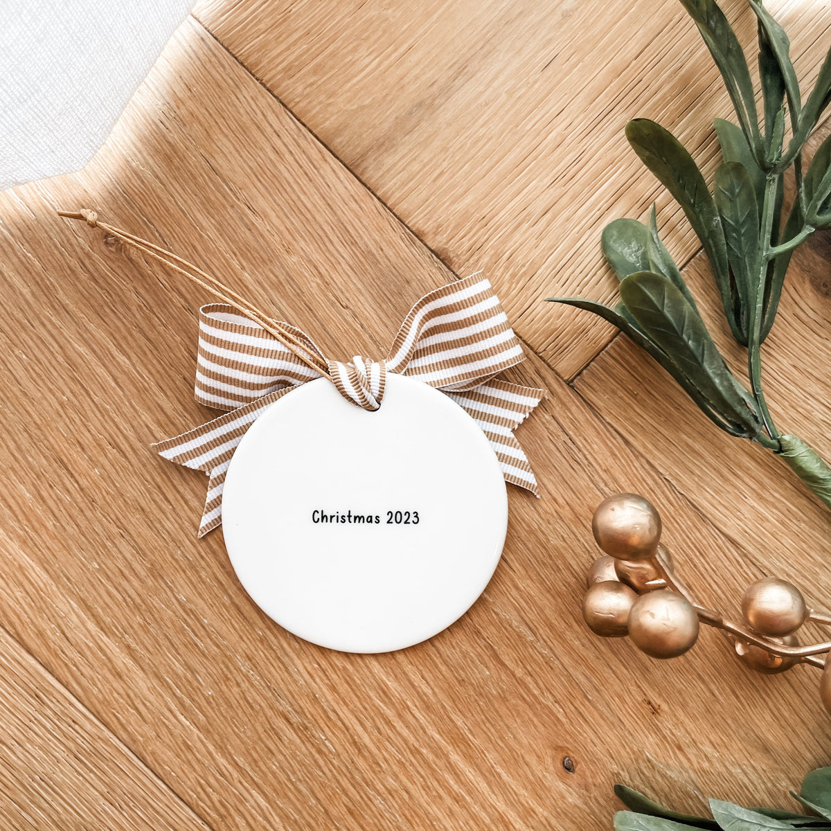 Luxe Christmas Ceramic Decoration + Gift Box - Photo Circle