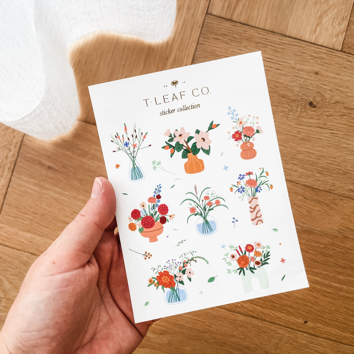 Sticker Sheet - Floral Vases