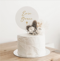 Acrylic Cake Topper - Christening/ Baptism