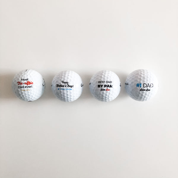 Personalised Golf Balls - Set of 3 - Most Tee-riffic